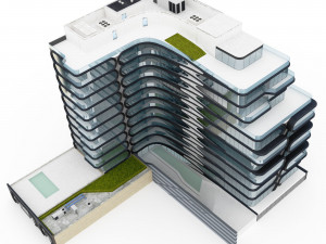 Zaha Hadid Building 520 West 28th Street NY 3D Модель