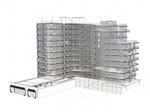 Zaha Hadid Building 520 West 28th Street NY 3D Модель