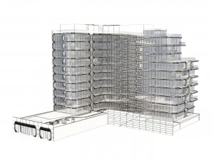 Zaha Hadid Building 520 West 28th Street NY 3D Model