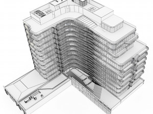 Zaha Hadid Building 520 West 28th Street NY 3D Модель