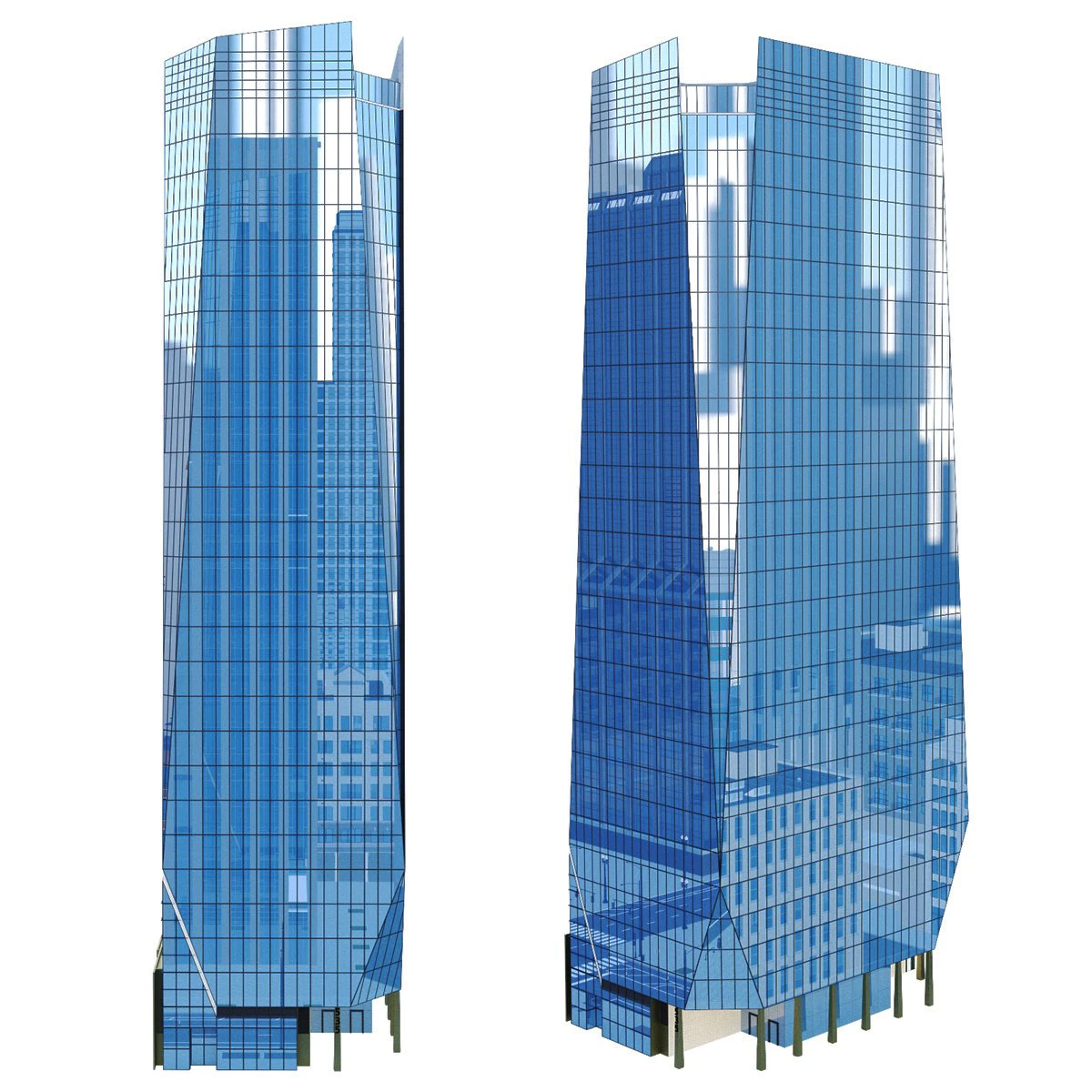 Building 535 Mission st New York 3D Model .c4d .max .obj .3ds .fbx .stl .blend 