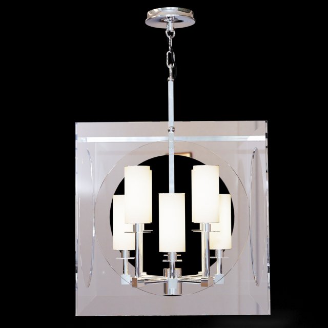 Chandelier Acrylic Cube Model 3D .c4d .max .obj .3ds .fbx .stl .blend 