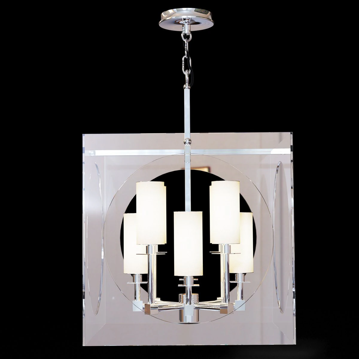Chandelier Acrylic Cube 3D Model .c4d .max .obj .3ds .fbx .stl .blend 