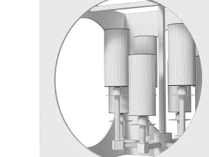 Chandelier Acrylic Cube 3D Model