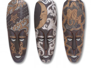 African masks Modello 3D