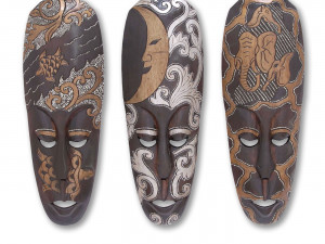 African masks Modello 3D