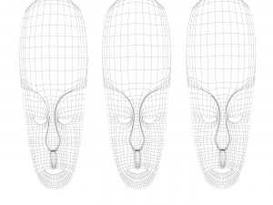 African masks Modello 3D