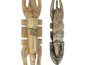 African masks 3D-Modell