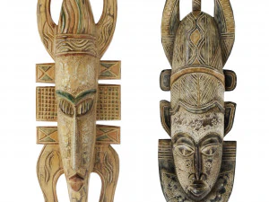 아프리카 가면 3D 모델