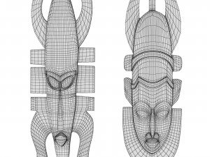 African masks 3D-Modell