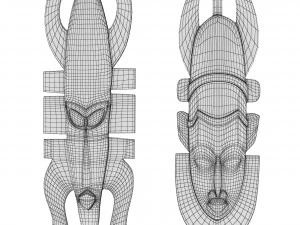 African masks 3D Model