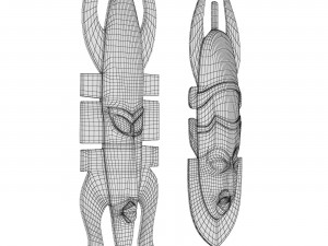African masks 3D-Modell
