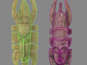 African masks 3D-Modell