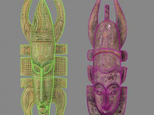 African masks 3D Model