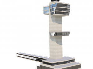 JFK Airport Flight Control Tower 3D Model