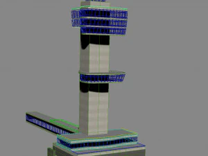 JFK Airport Flight Control Tower 3D Model