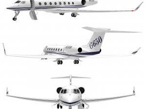 Aircraft Golfstream 650 3D 모델