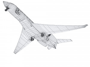 Airplane Gulfstream G700 Modello 3D
