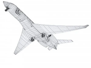 Airplane Gulfstream G700 3D Model