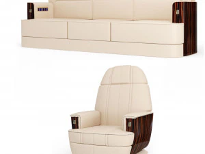 飛行機の家具 3Dモデル