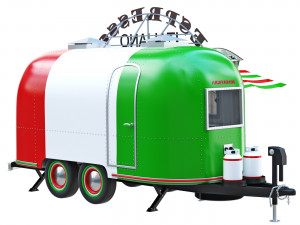 Airstream coffee bar trailer Modelo 3D