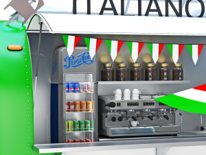 Airstream coffee bar trailer Modelo 3D