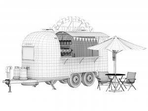 Airstream coffee bar trailer Modelo 3D