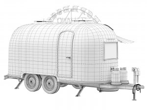 Airstream coffee bar trailer Modelo 3D
