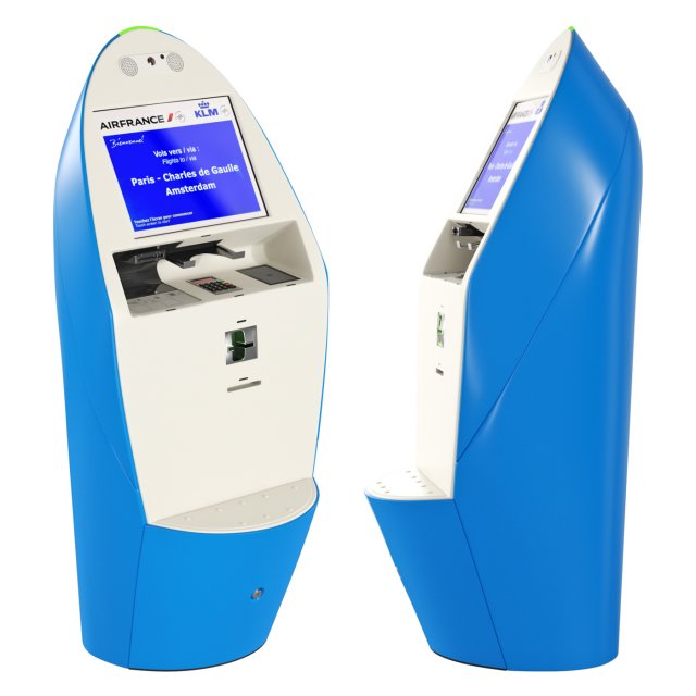 KLM self-service kiosk 3D-Modell .c4d .max .obj .3ds .fbx .stl .blend 