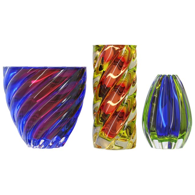 Vases Archimede Seguso Murano Model 3D .c4d .max .obj .3ds .fbx .stl .blend