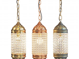 Oriental cristal pendant lamp 3D 모델