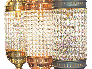 Oriental cristal pendant lamp 3Dモデル