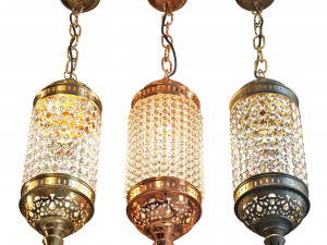 Oriental cristal pendant lamp 3Dモデル