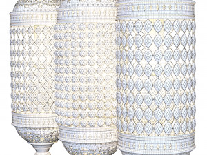 Oriental cristal pendant lamp 3Dモデル