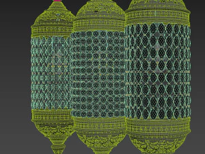 Oriental cristal pendant lamp 3D Model