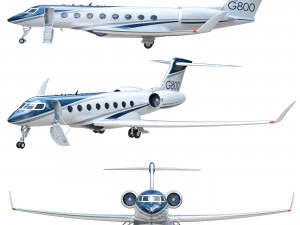 Velivolo Gulfstream G800 Modello 3D