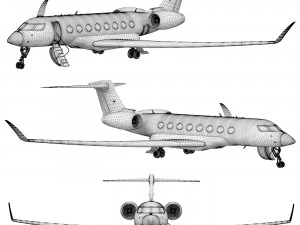 Aircraft Gulfstream G800 3D Model