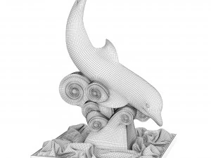 Ice sculpture Dolphin 3D Model