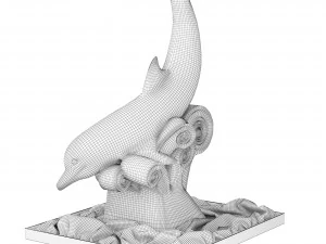 Ice sculpture Dolphin 3D Model