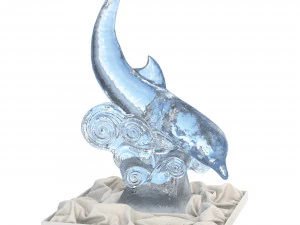 Ice sculpture Dolphin 3D Model