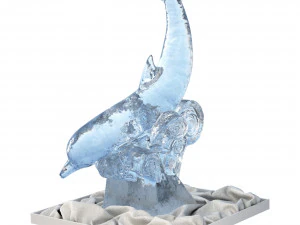 Ice sculpture Dolphin 3D Model