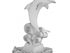 Ice sculpture Dolphin 3D Model