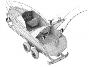 Pleasure fishing boat 3D Model
