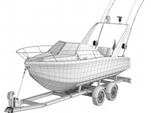 Pleasure fishing boat 3D Model