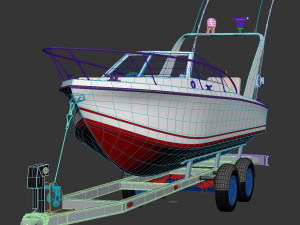 Pleasure fishing boat 3D Model