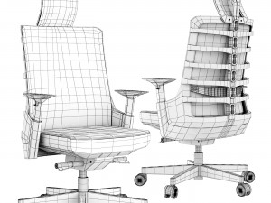 Armchair Vert Ergonomic 3D 모델