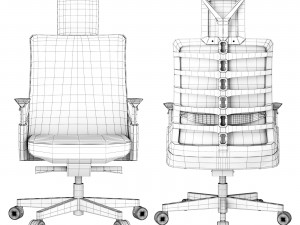 Armchair Vert Ergonomic 3D 모델