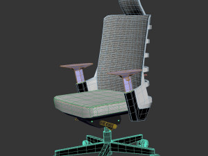 Armchair Vert Ergonomic 3D 모델