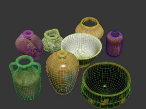 Alexandre Bigot Vases 3D Model