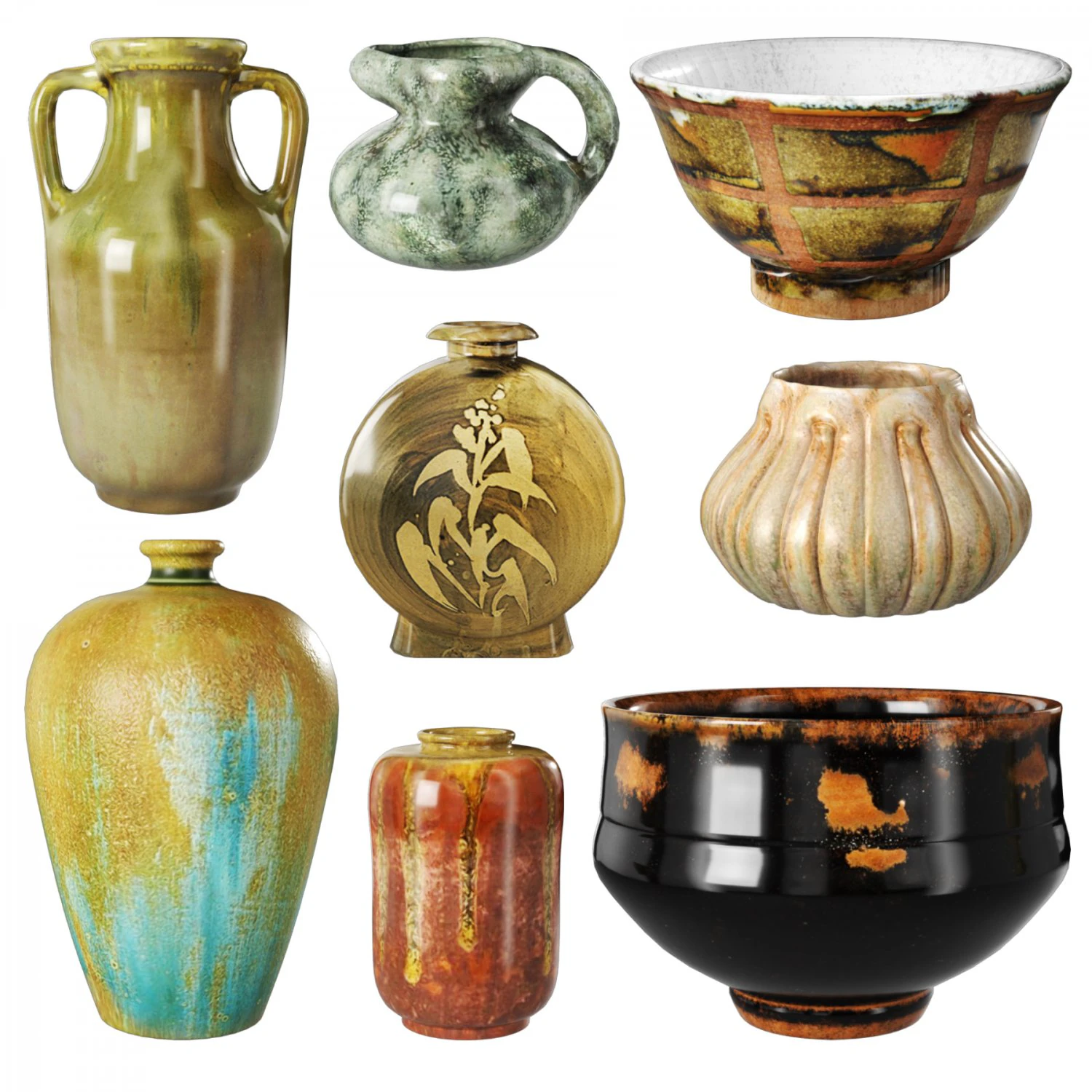 Alexandre Bigot Vases 3D Model .c4d .max .obj .3ds .fbx .stl .blend 